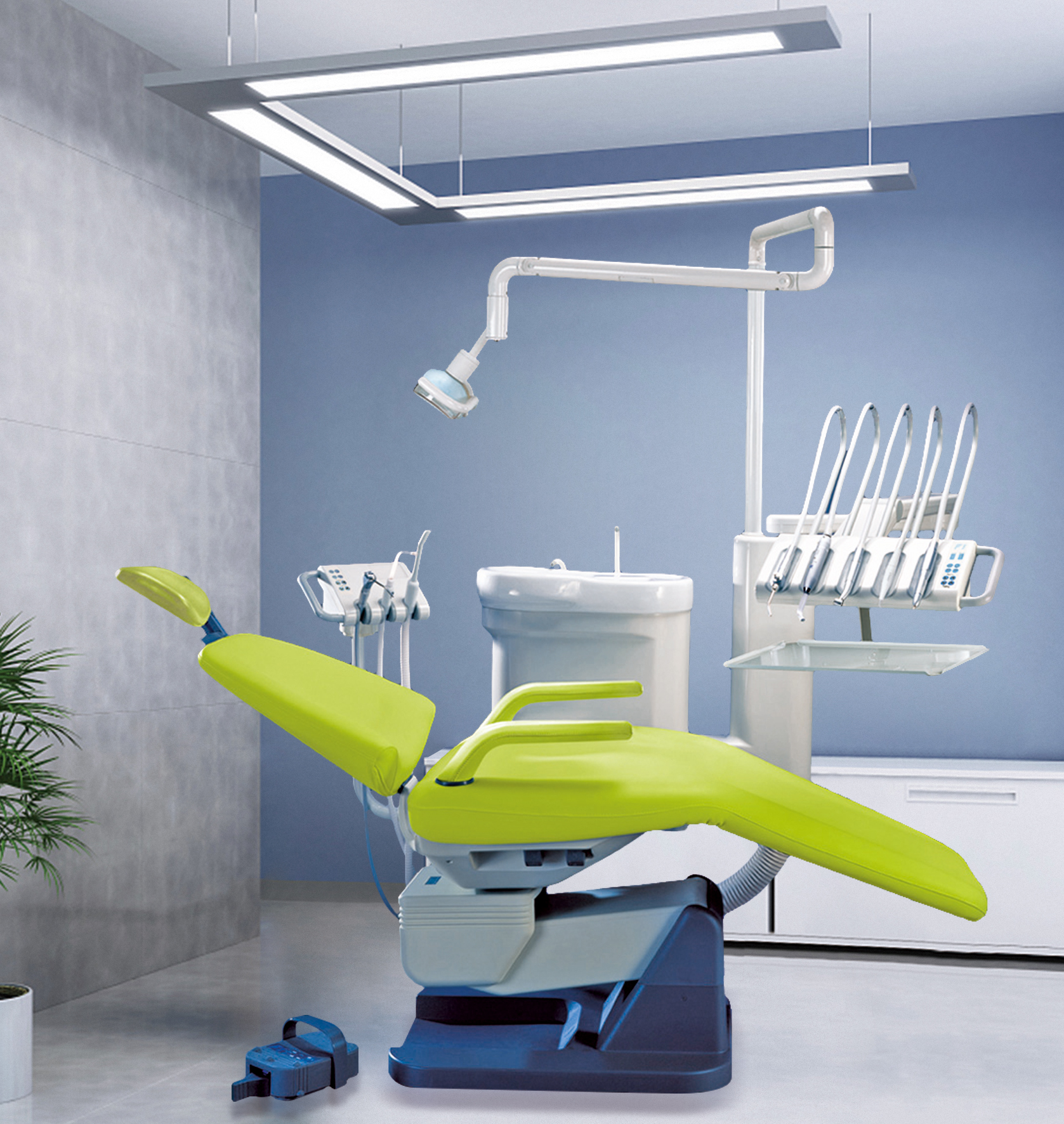 Chair-mounted dental unit